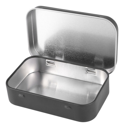 Caja De Hojalata Negra De 95x60x21 Mm Caja De Metal Negro Co