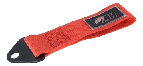 Engate Reboque Reforçado Curto Tecido Tow Strap Metal Horse Cor Vermelho