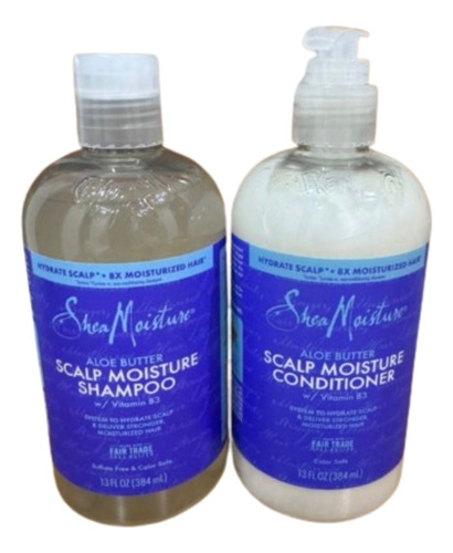 Kit Shea Moisture Aloe Butter Shampoo E Condicionador 384 Ml