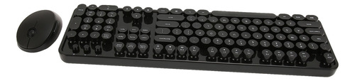 Combo De Teclado Inalámbrico Y Ratón Retro Punk 2.4 G Inalám