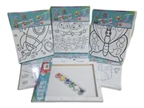Comprar Set 6 Bastidores Lienzos 24x30cm Con Diseño Pintura Y Pincel