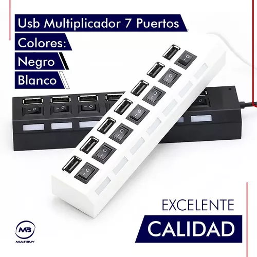 Zapatilla Hub Usb Multiplicador 7 Puertos Usb 2.0 Switch