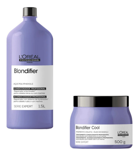 Condicionador 1,5l E Máscara 500ml - Loreal Blondifier Cool