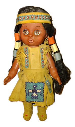 Antigua Muñeca India Años 70 Traída De Usa. Impecable (Usado)