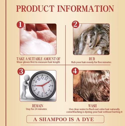 . Nuevo Champú Permanente For Teñir El Cabello De Forma