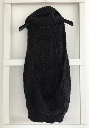 Sweater Poleron Tejido Espalda Crochet Importado Hong Kong 