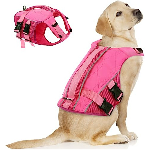 Asenku Chaleco Salvavidas Para Perros Con Asa De Rescate, Ch