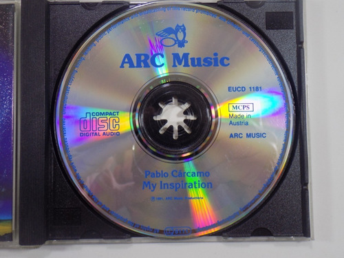 Pablo Cárcamo My Inspiration Cd Reino Unido Electro New Age (Usado)