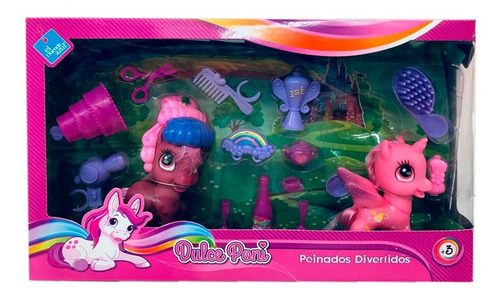 Pony Unicornio X2 Peinados Divertidos Toy Pce 6508 Bigshop