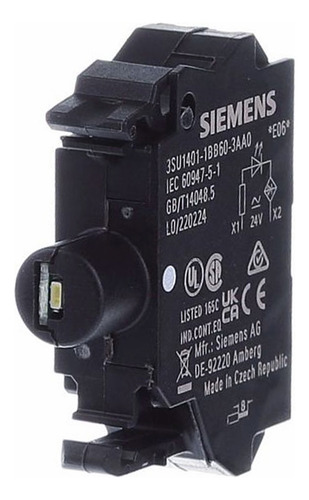 Bloco Led Integrado Frontal Branco 24vca Mola Siemens
