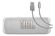 Comprar Altavoz Jbl Flip 6 Blanco Impermeable Con Cable Case Logic