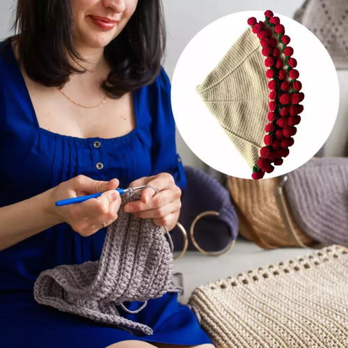 Para Ha Kit Crochet Manta Flores Juego Tejido Tejido /