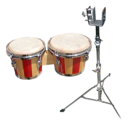 Combo Percusion Bongo Ftb105 + Soporte Dbos516