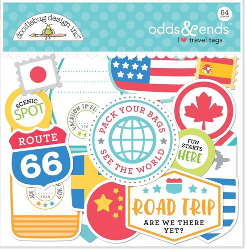 Figuras Doodlebug Db Scrapbook Odds & Ends I Travel Tag