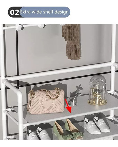 Rack Metálico Zapatera Perchero Zapatero Sencillo