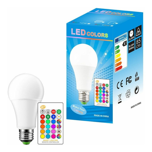 Bombillo Led 16 Colores A Control Remoto