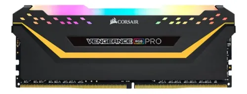 Memória RAM Vengeance RGB Pro preto/amarelo 32GB 2 Corsair