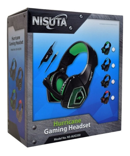 Auriculares gamer Nisuta NSAUG350 negro