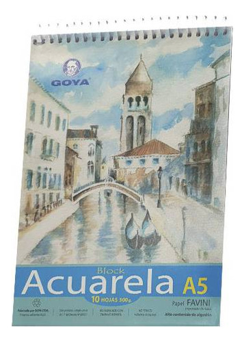 Block Dibujo Acuarela Goya 300gr. A5 Serviciopapelero