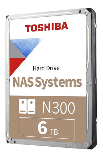 Disco rígido interno Toshiba 6tb HDWG160xZSTA N300 Nas/vc