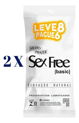 Preservativo Sex Free Basic Leve 8 Pague 6 | MercadoLivre