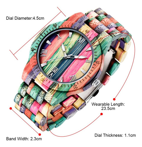 Dentily Relojes De Madera Para Hombres Reloj De Madera De Ba