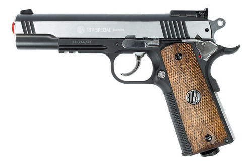 Pistola Co2 1911 4.5mm + 1500 Esferas Aço + 15 Co2 + Óleo