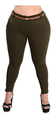 Pantalon Dama Vestir Con Stretch  Levanta Pompa Talla Extra