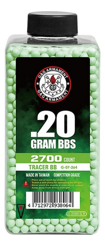 Balines 6mm G&g Tracer Bbs Airsoft 0,20g En Botella X 2700r