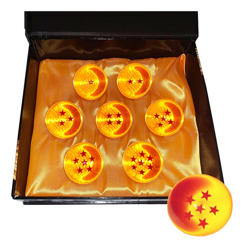 Juego De 7 Bolas Coleccionables Dragon Ball Resina Medianas Color