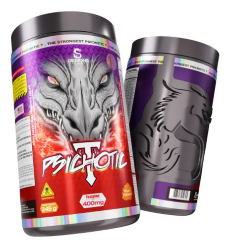 Pré Treino T Psichotic 245g Demons Lab Sabor Fruit Energy