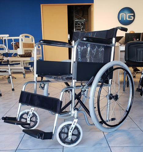 Imagen 3 de 10 de Silla De Ruedas Básica En Aluminio Plegable Y Liviana Nueva
