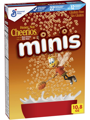 Honey Nut Cheerios Minis Cereal Para El Desayuno, Hecho Con