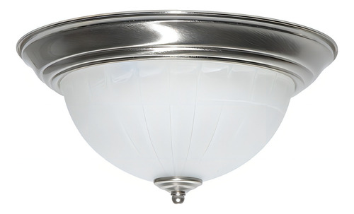 Plafón De Techo Led 17w Estilo Clásico, Níquel Satinado Color Blanco