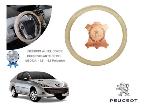 Funda Cubrevolante Beige Piel Peugeot 207 Sedan 2012