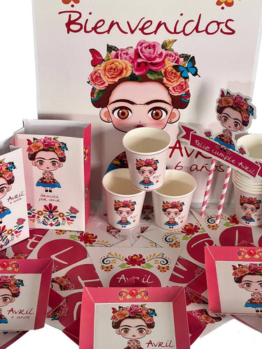 Cotillón Infantil Personalizado Premium X 30 Frida Kahlo