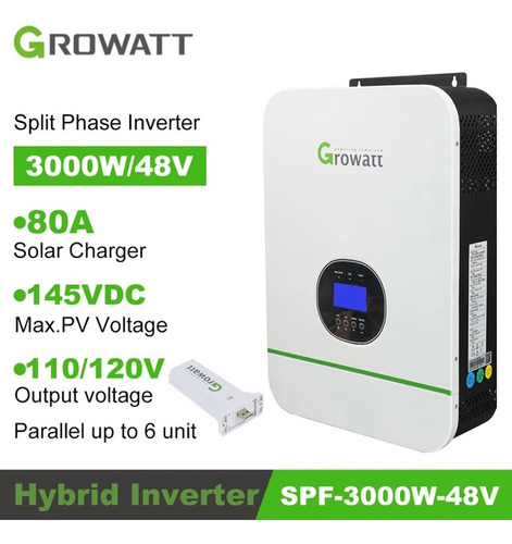Inversor Solar Growatt Spf 3000tl Lvm-48p A 120v