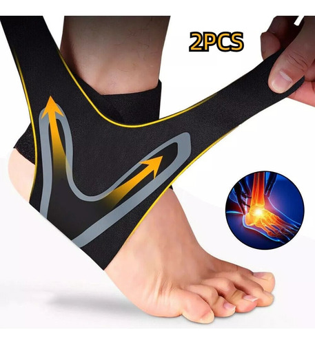 2 Tobillera De Soporte Elástico Para Fascitis Plantar, Manga