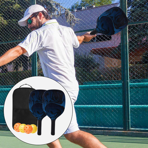 Juego De Palas Pickleball Con 4 Bolas Y Bolsa De
