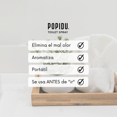 Imagen 3 de 6 de Spray Aromatizante Para Baño Wc Portátil Popidu Elimina Olor
