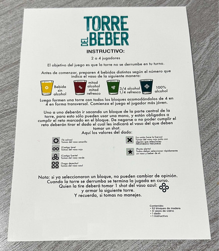 Torre Del Beber / Juego De Mesa