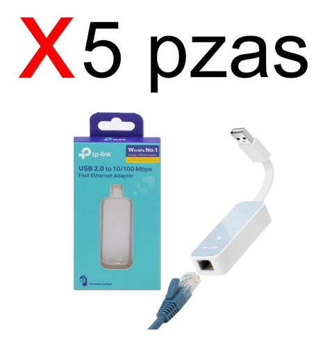 Tp-link Adaptador De Red Usb Alambrico 100mbit/s Ue200 Kit 5