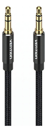 Cable Audio Auxiliar 3.5mm Vention Nylon Negro 1m