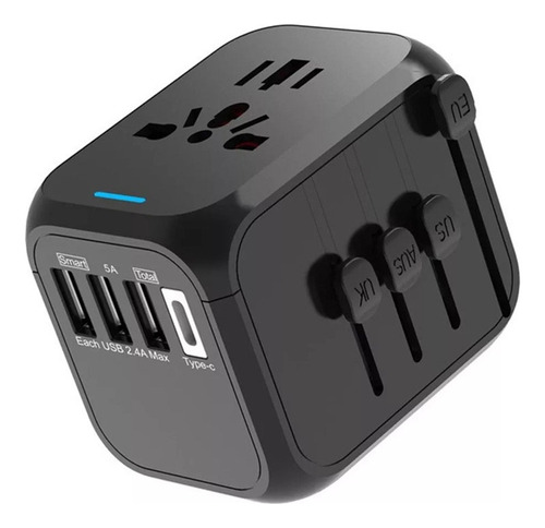 Adaptador De Enchufe De Viaje Universal 3usb Tipo C Yy