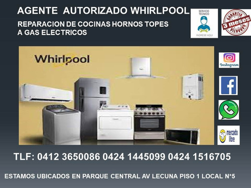 Técnicos En Reparación De Topes Cocinas Hornos Whirlpool