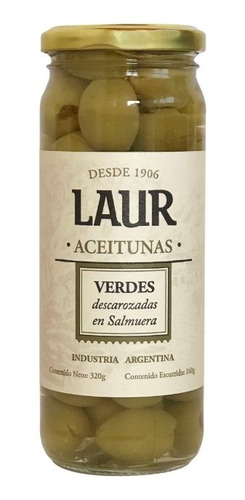 Aceitunas Grandes Sin Carozo Laur X 180 Gramos