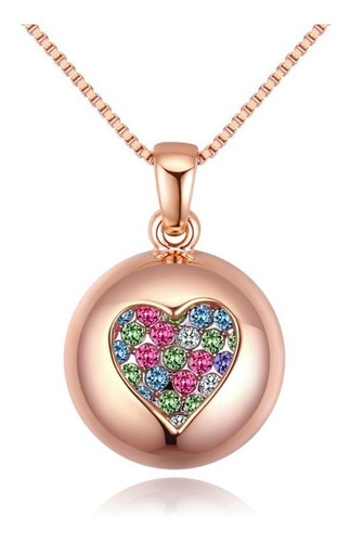 Imagen 1 de 4 de Collar Corazón Con Cristales De Zirconia - 1053