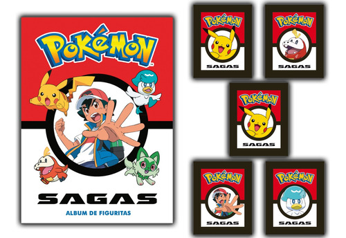 Album Pokemon Sagas: Pack Album + 100 Sobres - Original