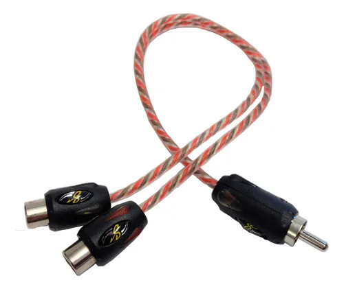 Cable De Audio Adaptador En Y Rca Stinger Si42yf 1 Macho 2 Hembras Serie 4000 2 Canales Cobre Premium