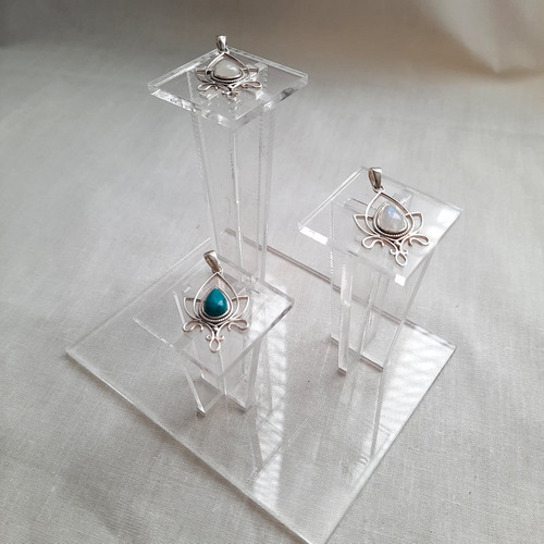 Imagen 2 de 7 de Exhibidor Bases Para Anillos Y Dijes Joyeria Acrilico De 3mm